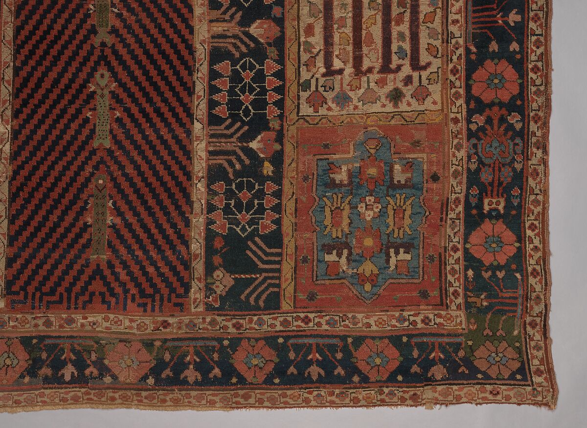 Garden Carpet, Cotton (warp and weft), wool (pile); symmetrically knotted pile