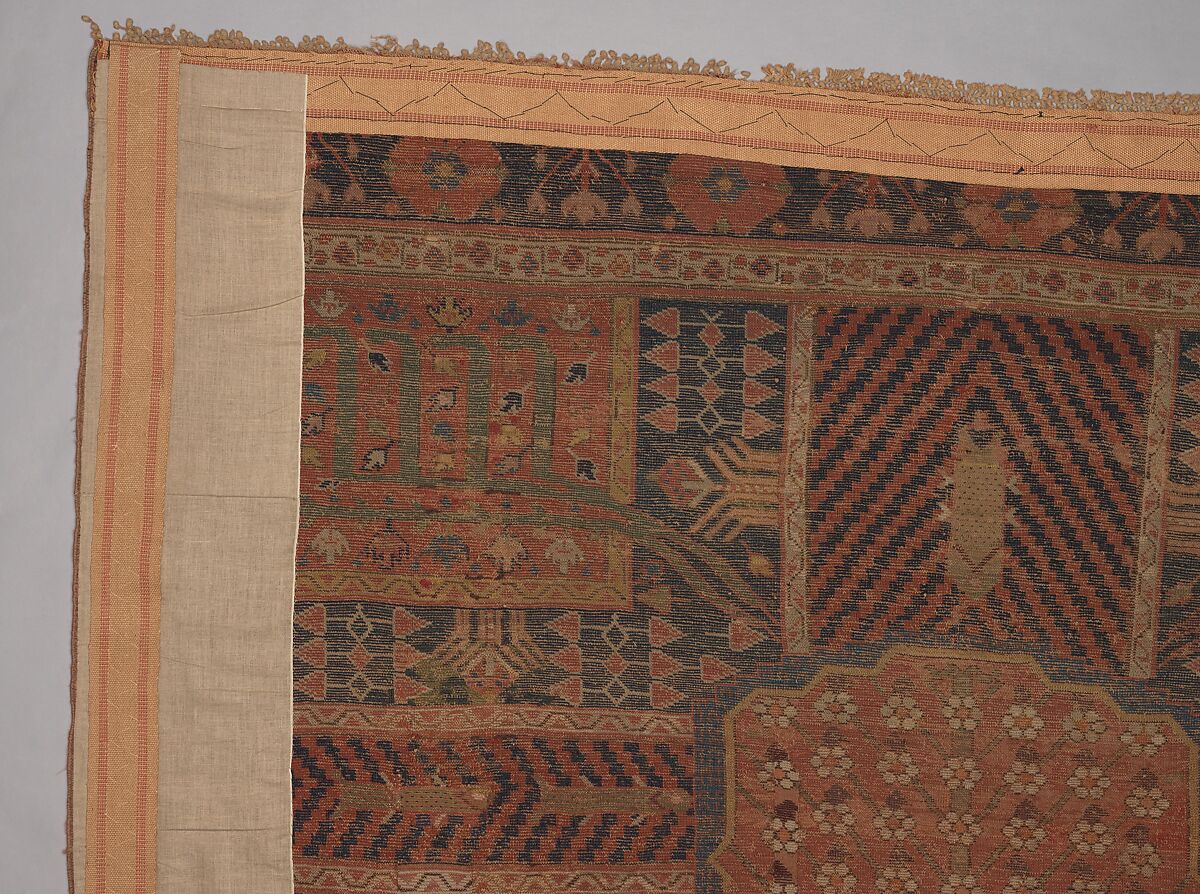 Garden Carpet, Cotton (warp and weft), wool (pile); symmetrically knotted pile