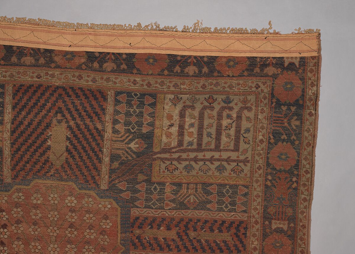 Garden Carpet, Cotton (warp and weft), wool (pile); symmetrically knotted pile