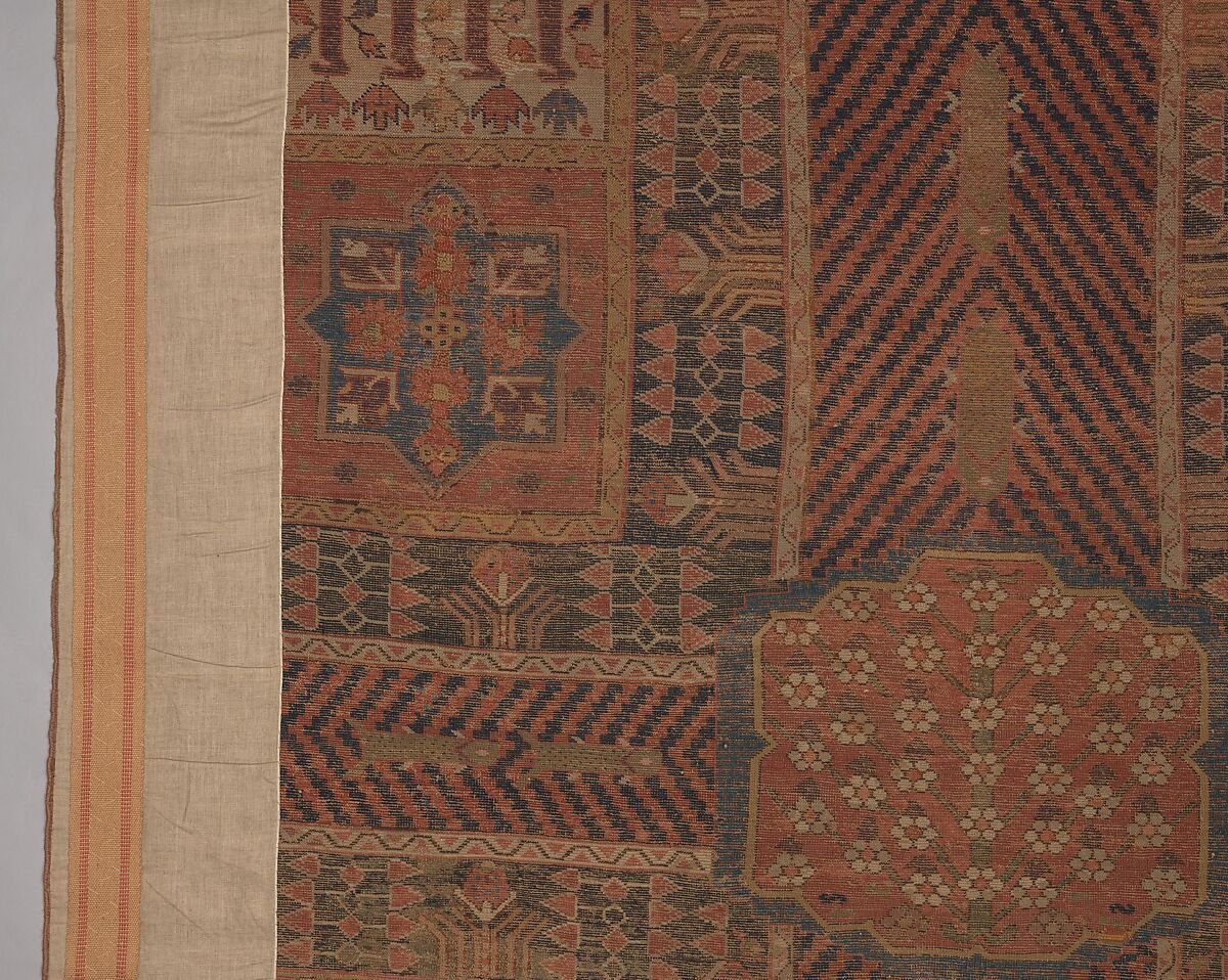 Garden Carpet, Cotton (warp and weft), wool (pile); symmetrically knotted pile