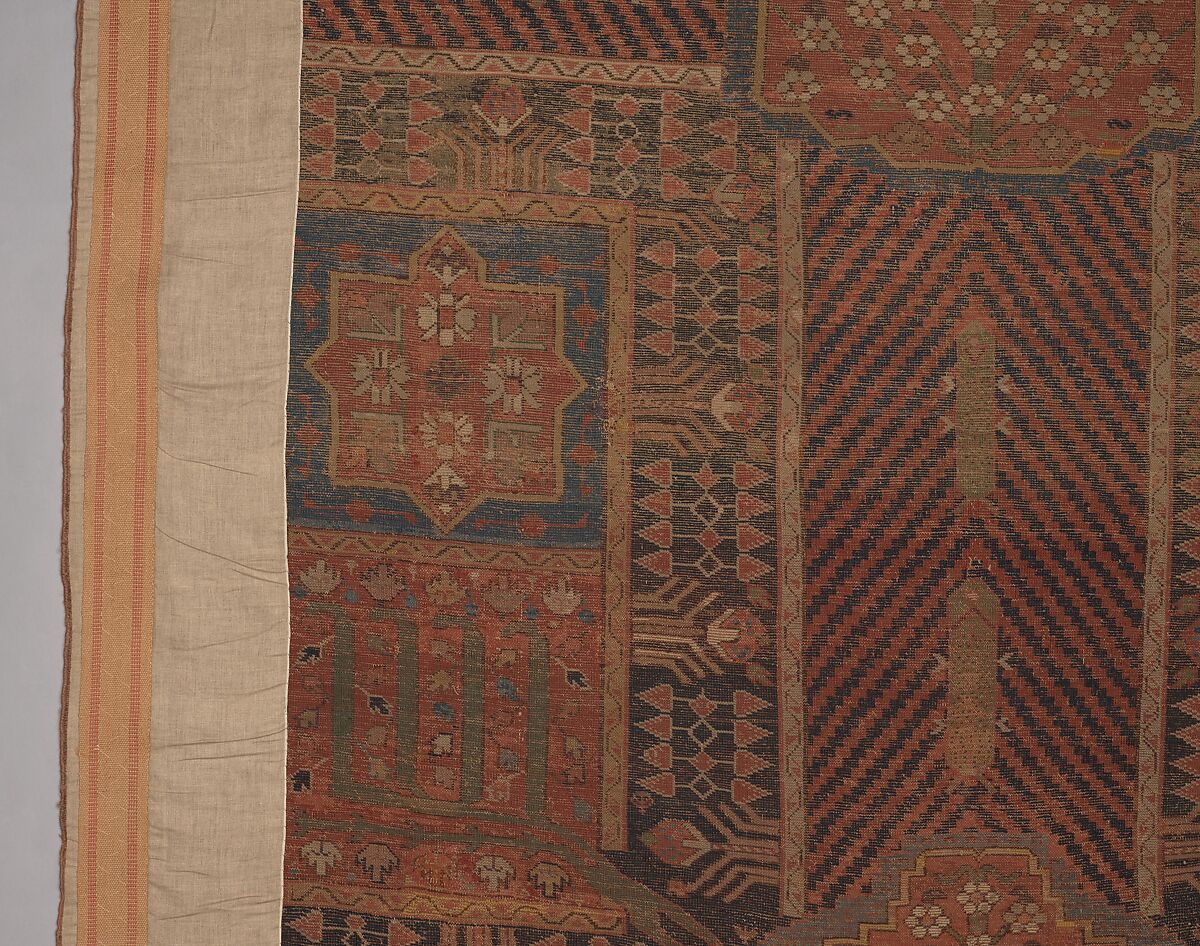Garden Carpet, Cotton (warp and weft), wool (pile); symmetrically knotted pile