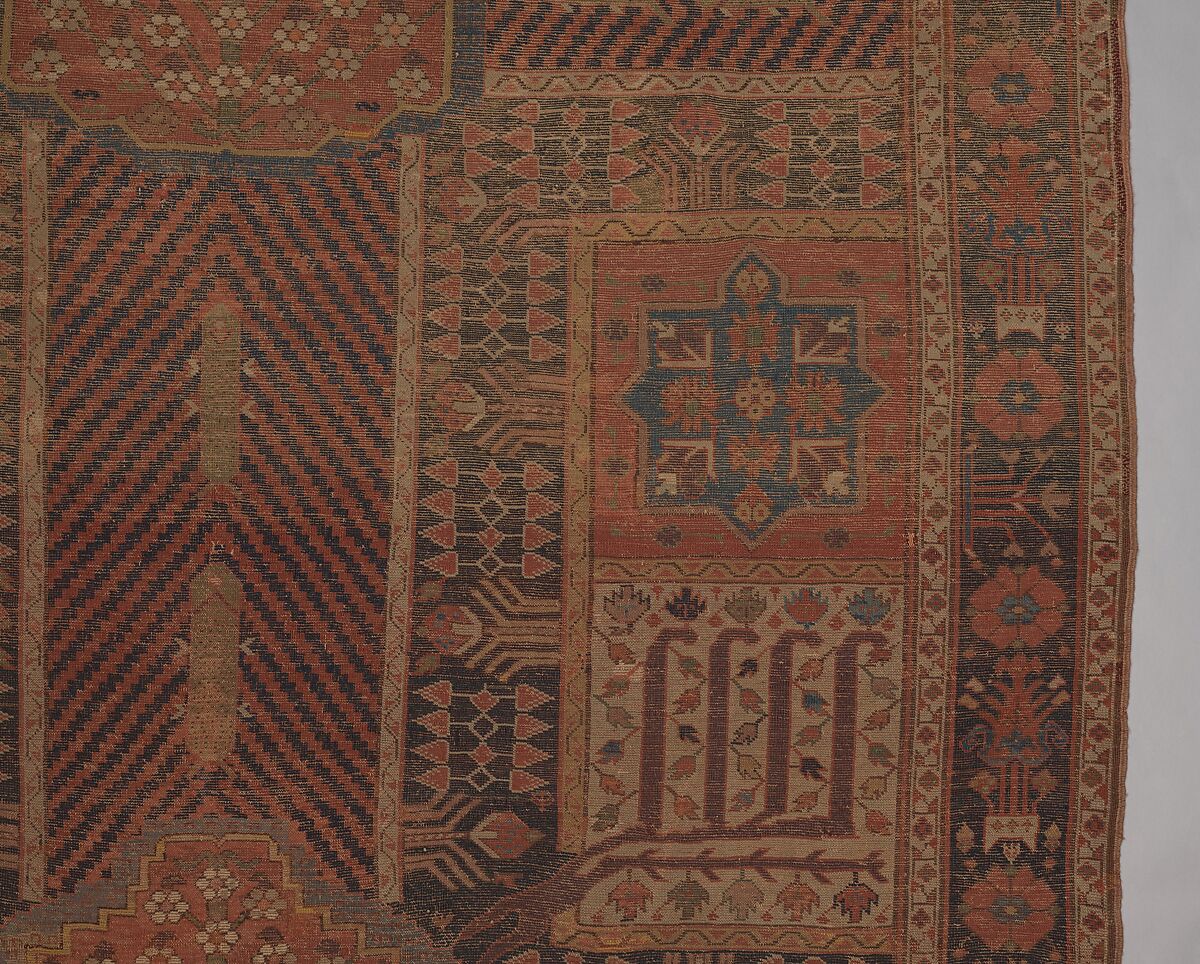 Garden Carpet, Cotton (warp and weft), wool (pile); symmetrically knotted pile