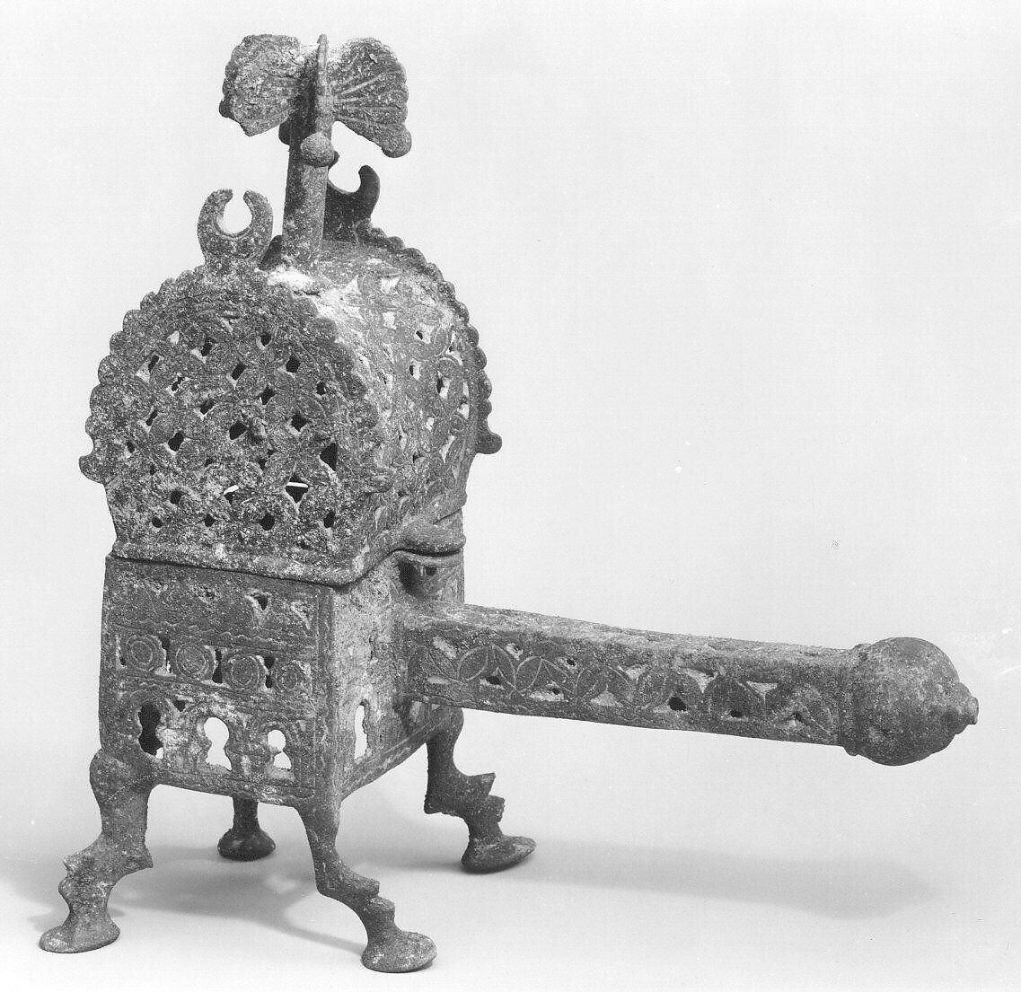 Incense Burner, Bronze; cast, chased, and pierced