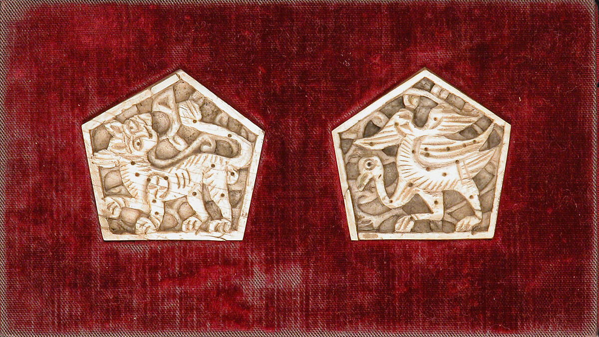 Plaque, Bone; carved and incised