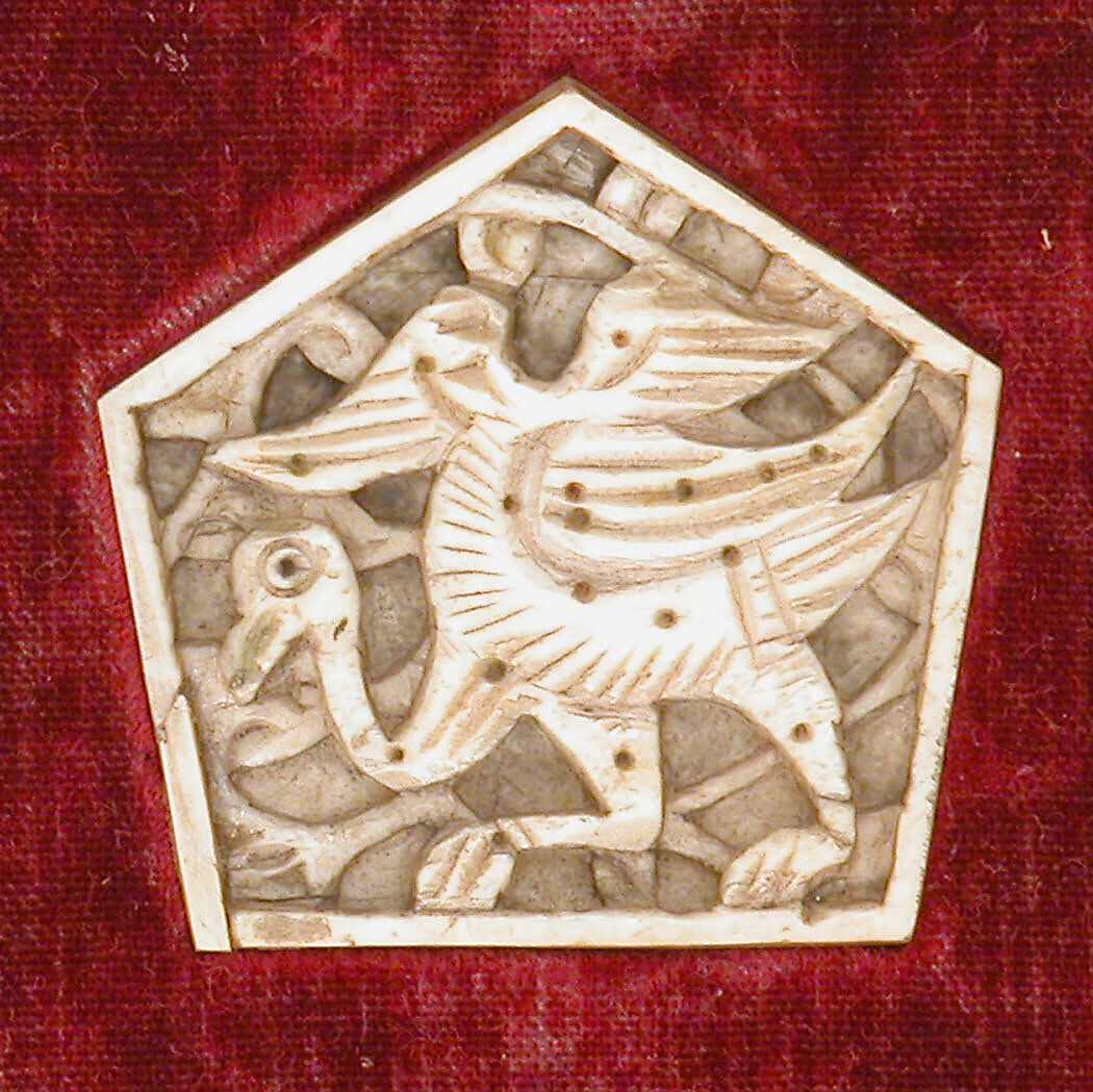 Plaque, Bone; carved and incised