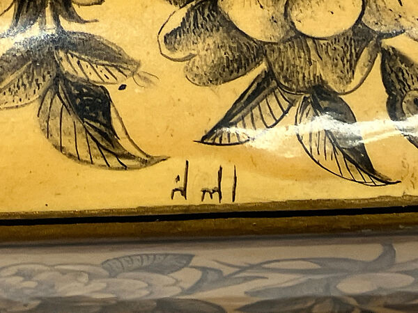 Pen Box (Qalamdan) with Bird and Flower Design, Papier-maché; painted, gilded, and lacquered