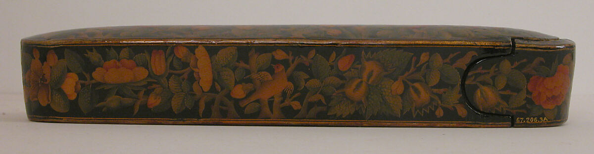 Pen Box (Qalamdan), Papier-maché; painted, gilded, and lacquered