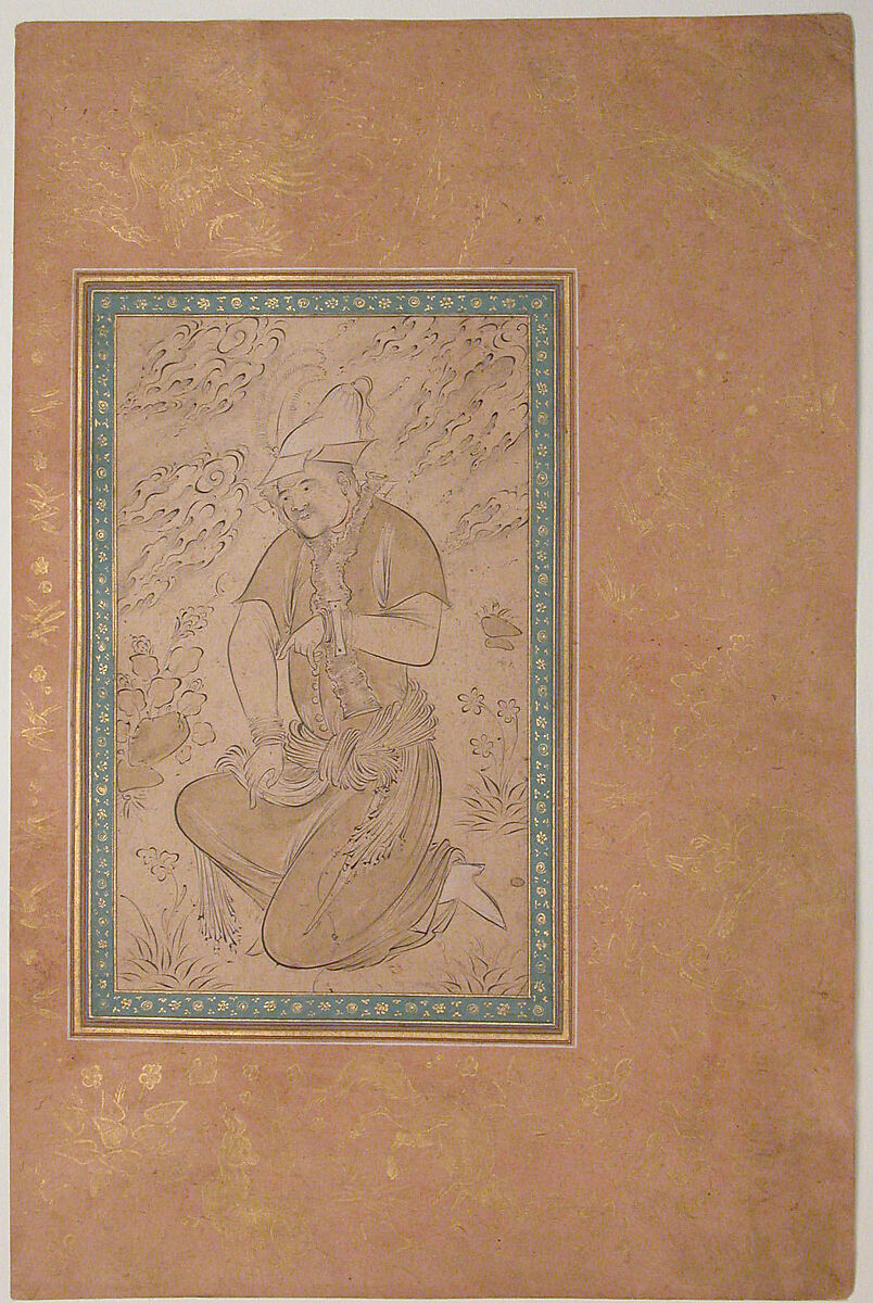 Turkoman Prisoner, Ink and transparent watercolor on paper