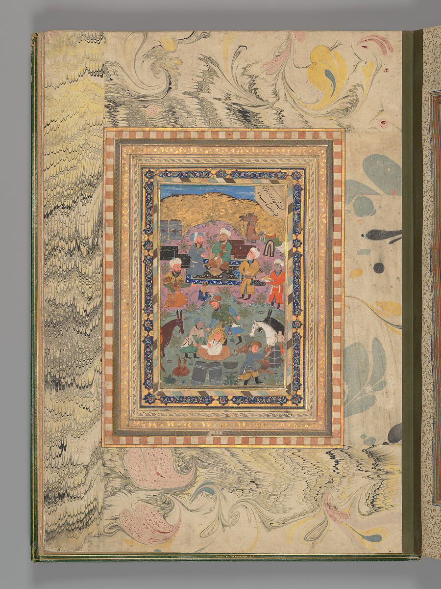 "Yusuf Freed from the Well," Folio from the Bellini Album, Ink, opaque watercolor, and gold on paper
