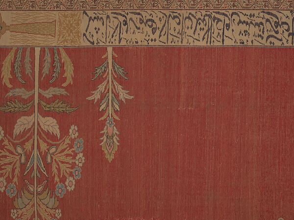 Carpet, Cotton (warp and weft), silk (pile); asymmetrically knotted pile