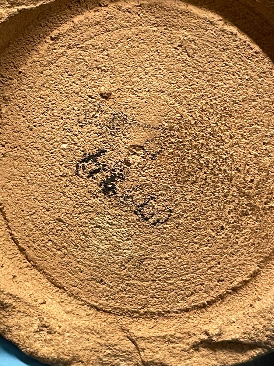 Bottle, Artificial paste; molded or carved and glazed