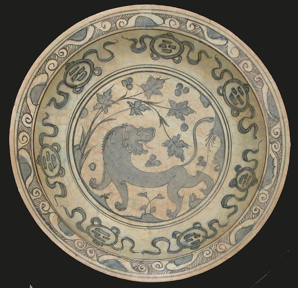 Bowl, Stonepaste; underglaze painted