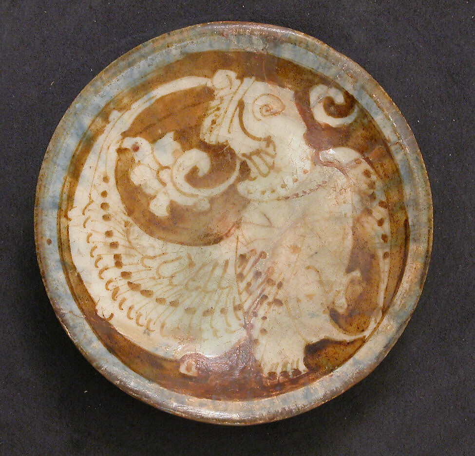 Dish, Stonepaste; luster-painted 