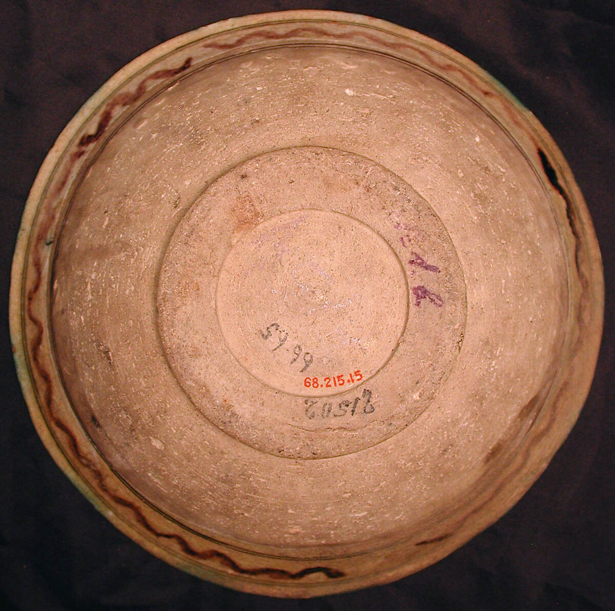 Bowl, Earthenware; painted and glazed