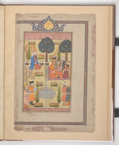 Unidentified Scene from a Shahnama (Book of Kings), Abu&#39;l Qasim Firdausi (Iranian, Paj ca. 940/41–1020 Tus), Ink, opaque watercolor, silver, and gold on paper 