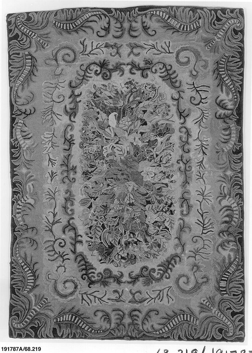 Harshang Carpet, Wool (warp, weft and pile); symmetrically knotted pile