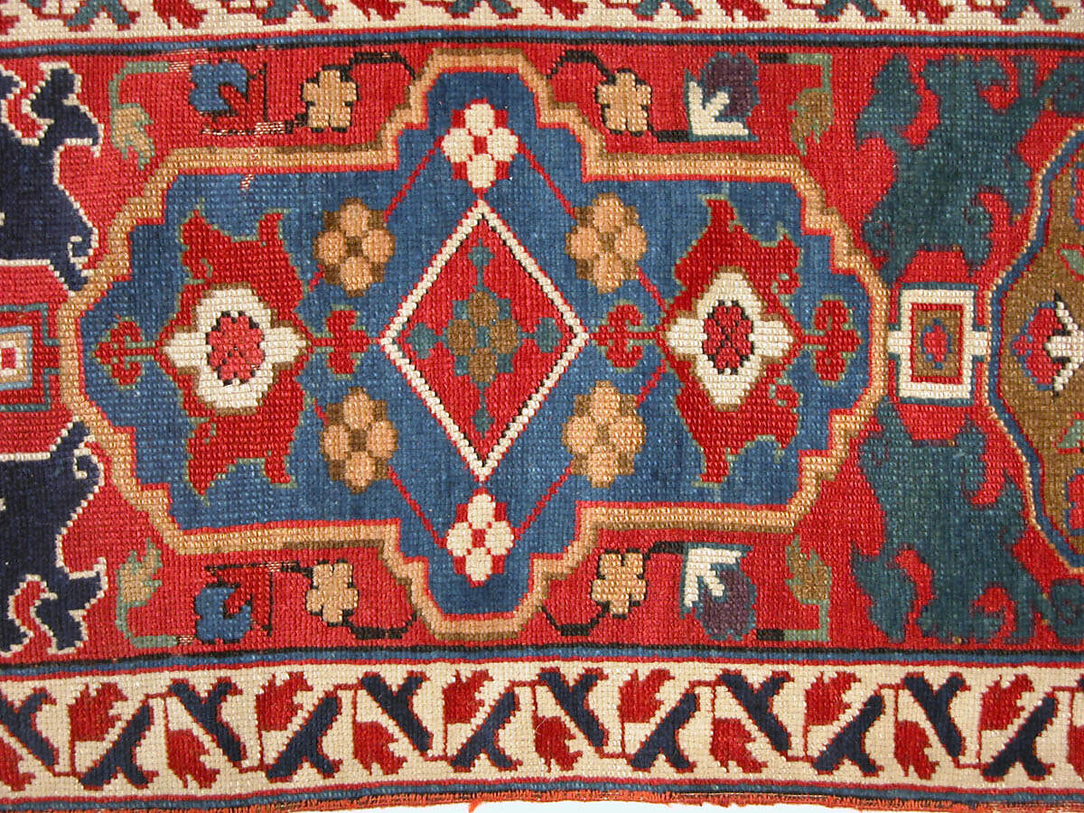 Harshang Carpet, Wool (warp, weft and pile); symmetrically knotted pile