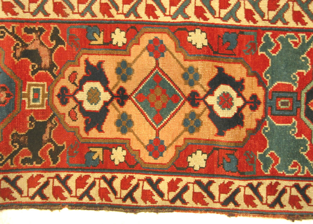 Harshang Carpet, Wool (warp, weft and pile); symmetrically knotted pile