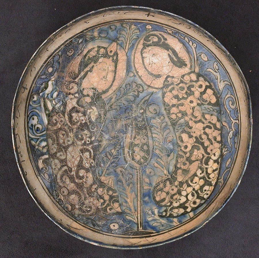 Bowl, Stonepaste; polychrome painted under transparent glaze 