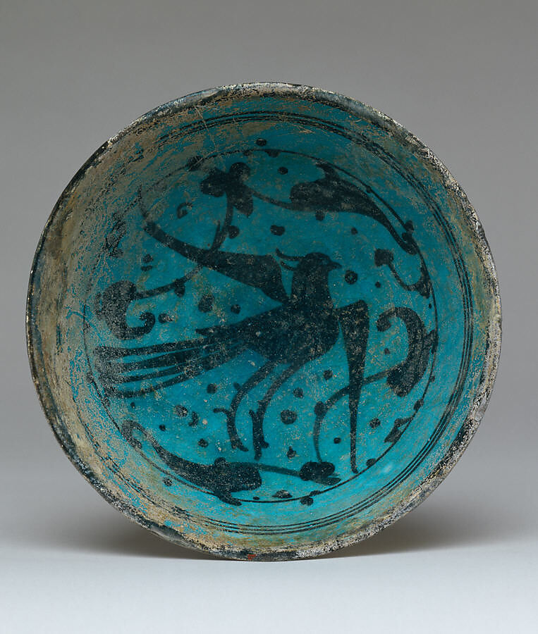 Bowl, Stonepaste; underglaze painted 