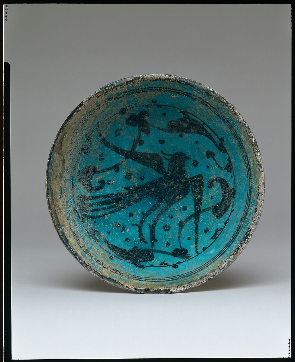 Bowl, Stonepaste; underglaze painted