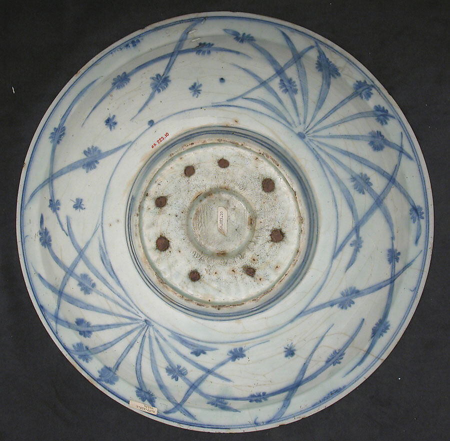 Dish, Stonepaste; painted and glazed