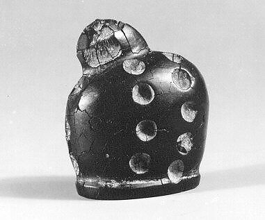 Chess Piece, Knight, Jet; carved