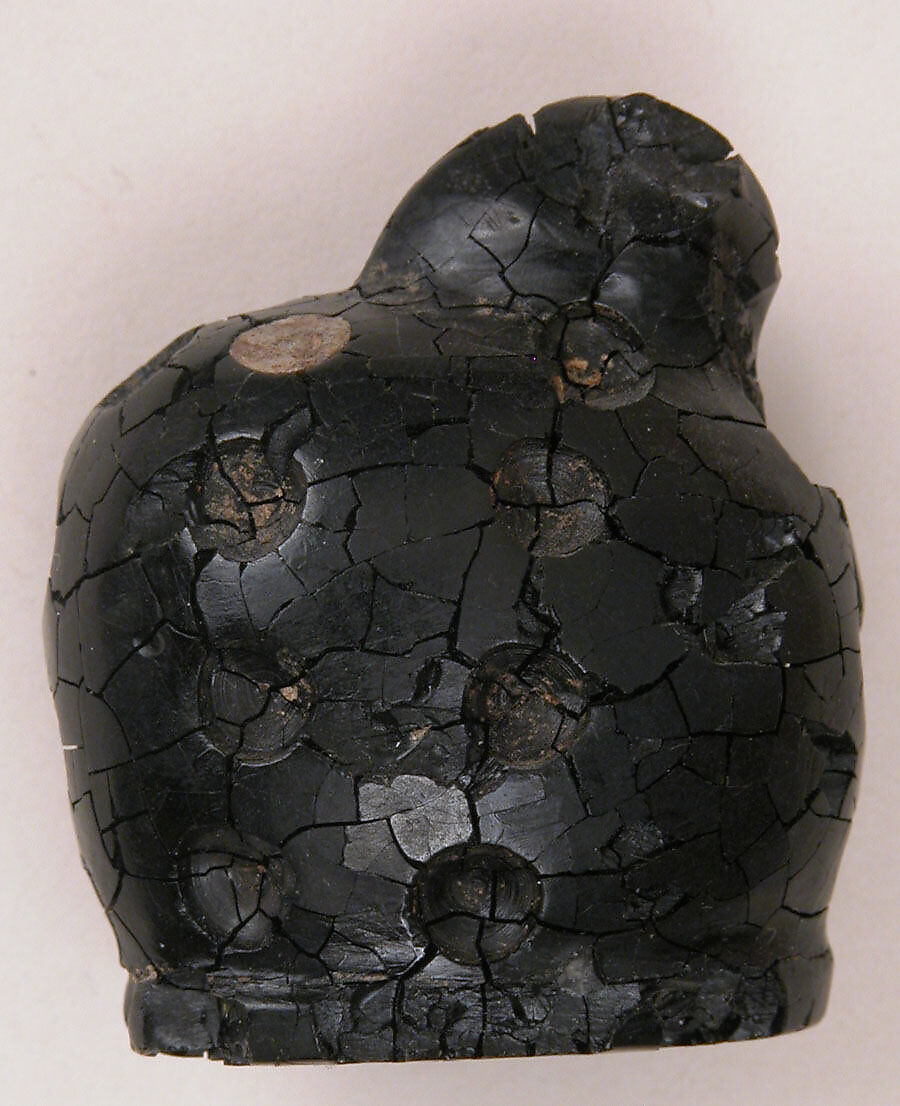 Chess Piece, Knight, Jet; carved