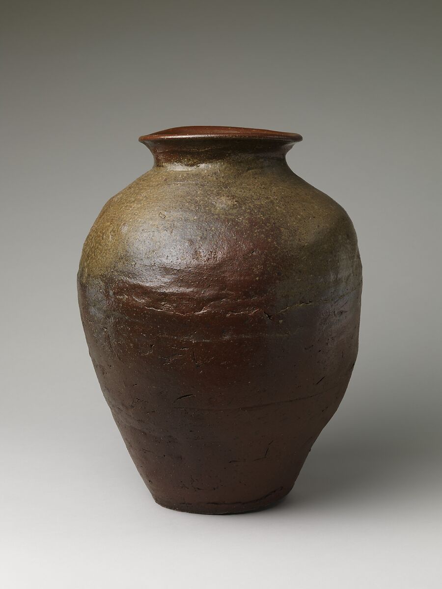 Storage Jar, Stoneware with natural ash glaze (Tanba ware), Japan 