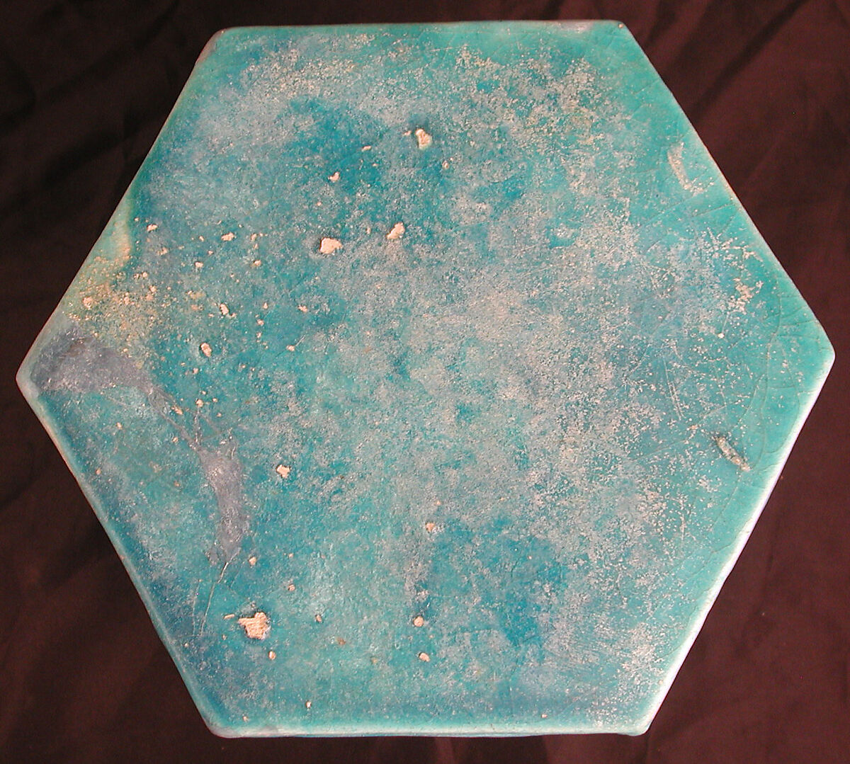 Low Table or Stand, Stonepaste; molded and modeled decoration, monochrome glazed