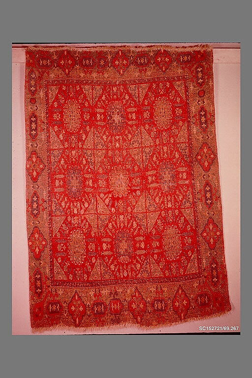 'Chessboard' Carpet, Animal hair (warp and pile), wool (weft); asymmetrically knotted pile