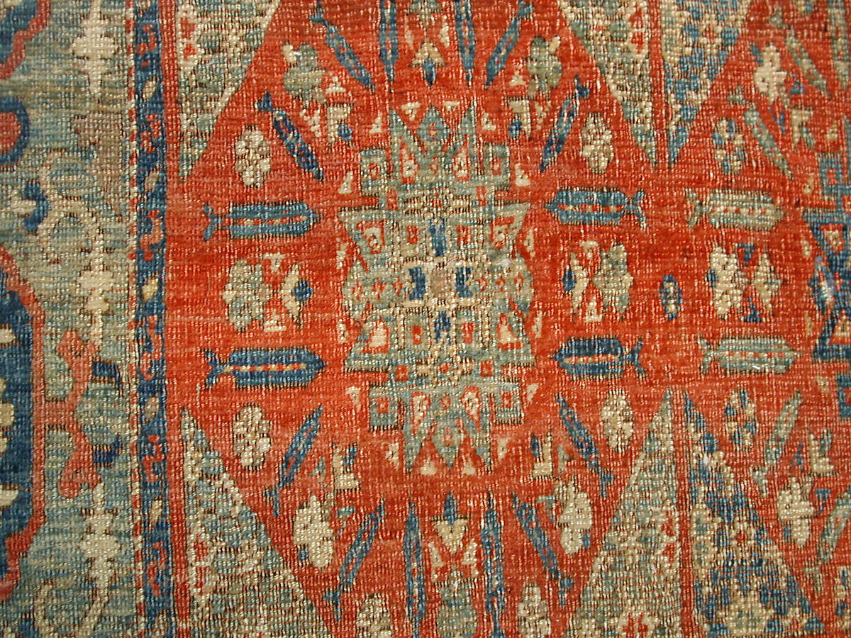 'Chessboard' Carpet, Animal hair (warp and pile), wool (weft); asymmetrically knotted pile