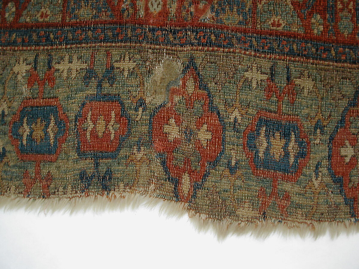 'Chessboard' Carpet, Animal hair (warp and pile), wool (weft); asymmetrically knotted pile