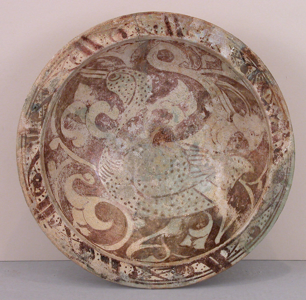 Bowl, Stonepaste; underglaze and luster-painted 