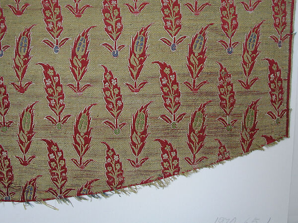 Textile Fragment, Silk, metal wrapped thread