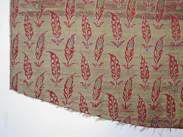 Textile Fragment, Silk, metal wrapped thread