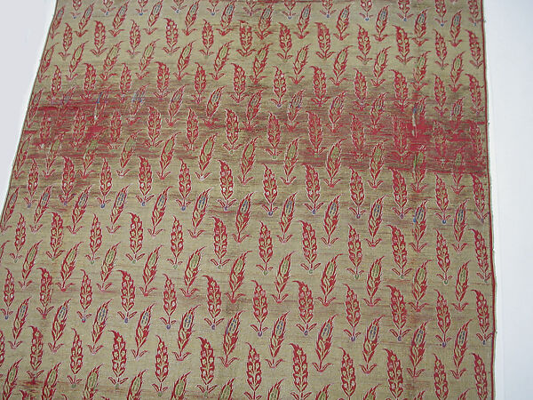Textile Fragment, Silk, metal wrapped thread