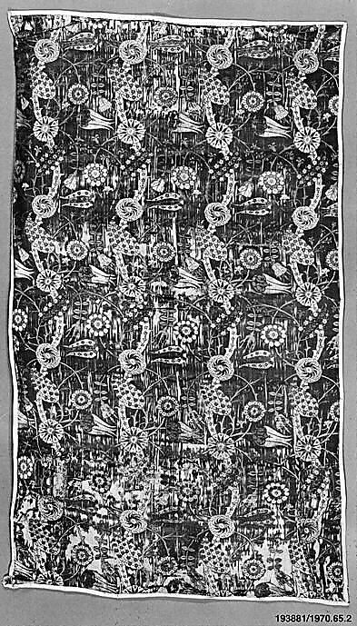 Textile Fragment, Silk, metal wrapped thread