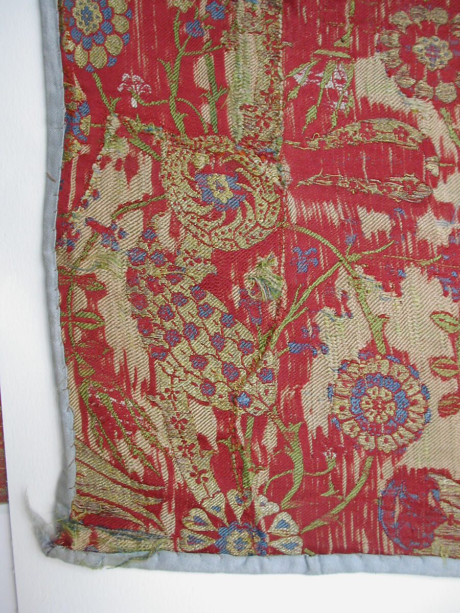 Textile Fragment, Silk, metal wrapped thread