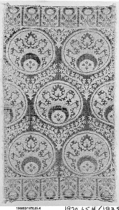 Cushion Cover (Yastik), Silk, cotton, and metal wrapped thread; cut and voided velvet, brocaded