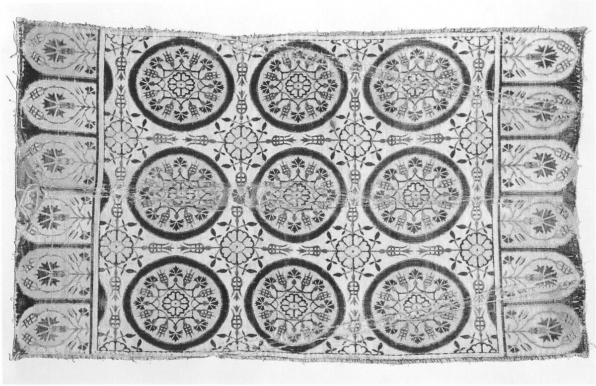 Cushion Cover (Yastik), Silk, cotton, metal wrapped thread; cut and voided velvet, brocaded