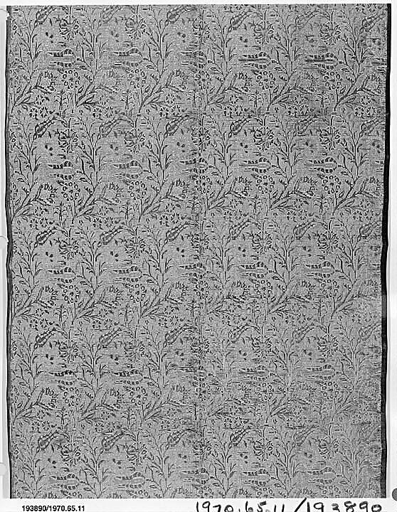 Textile Fragment, Silk, metal wrapped thread