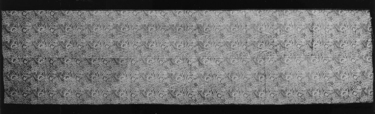 Textile Fragment, Silk, metal wrapped thread