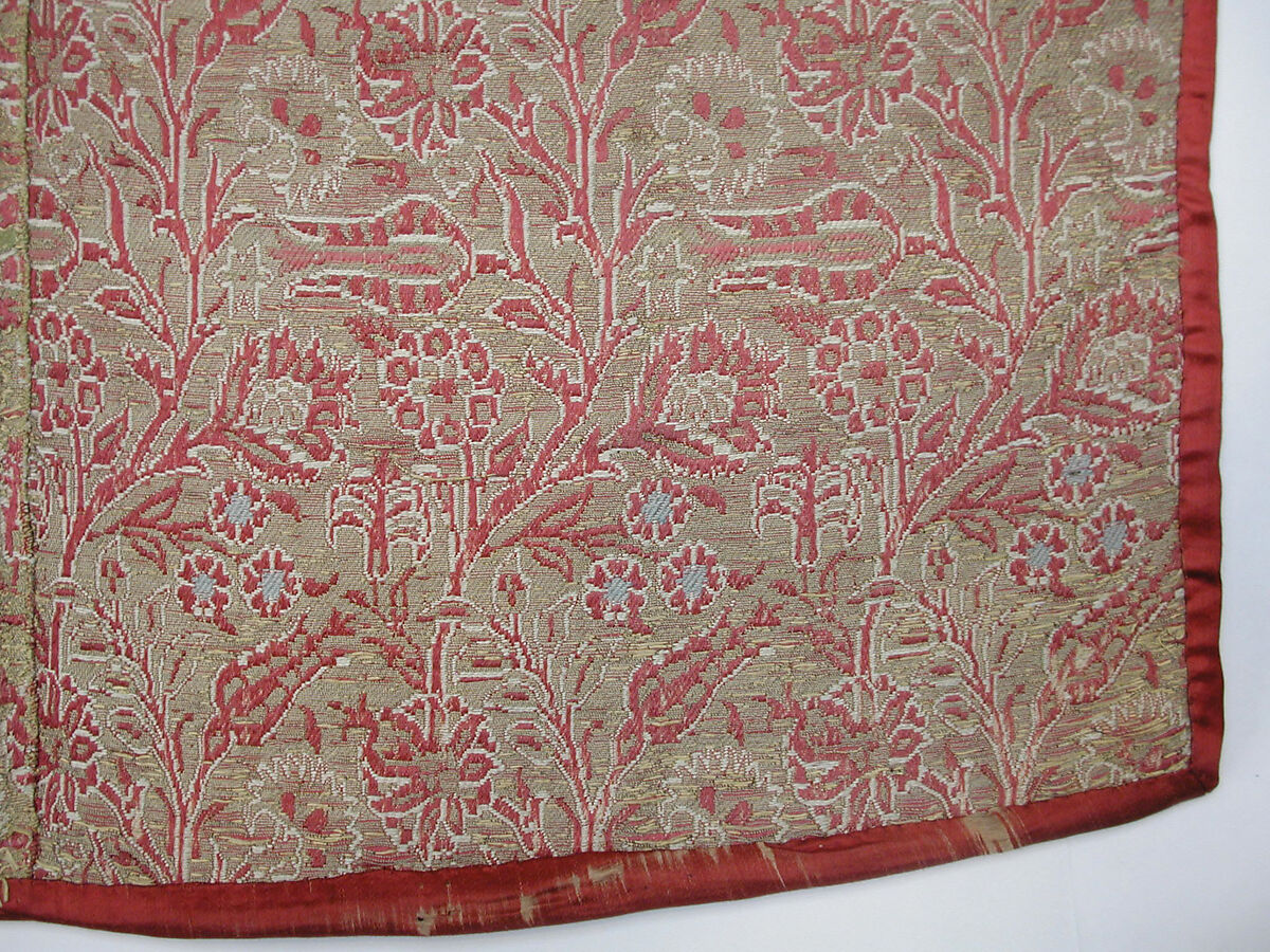 Textile Fragment, Silk, metal wrapped thread