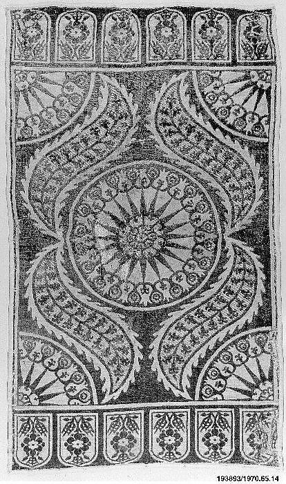 Cushion Cover (Yastik), Silk, cotton, and metal wrapped thread; cut and voided velvet, brocaded.