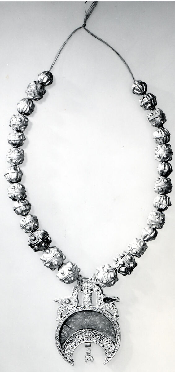 Necklace Centerpiece, Gold, glass