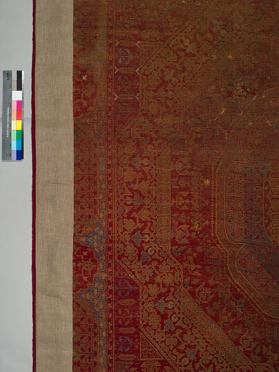 Five Medallion Carpet, Wool (warp, weft, and pile); asymmetrically knotted pile