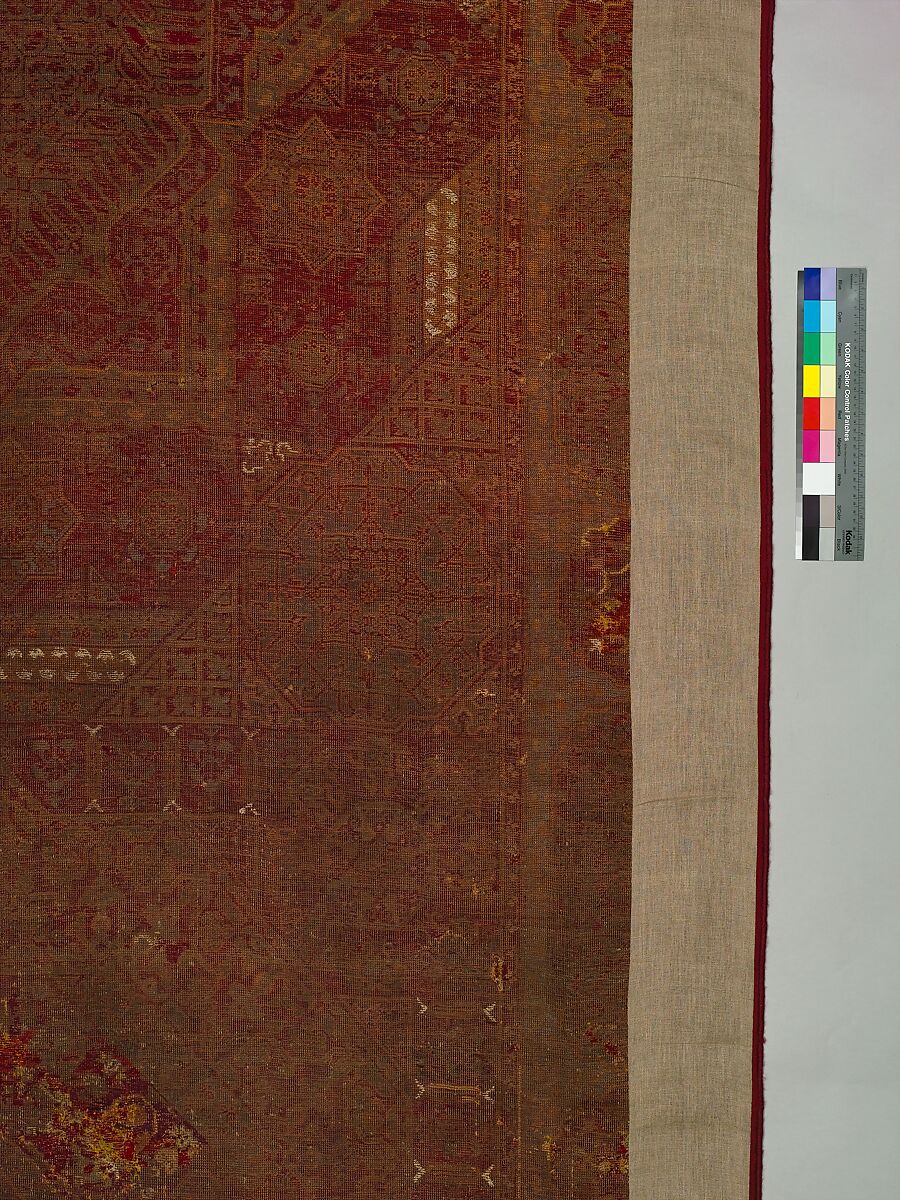 Five Medallion Carpet, Wool (warp, weft, and pile); asymmetrically knotted pile