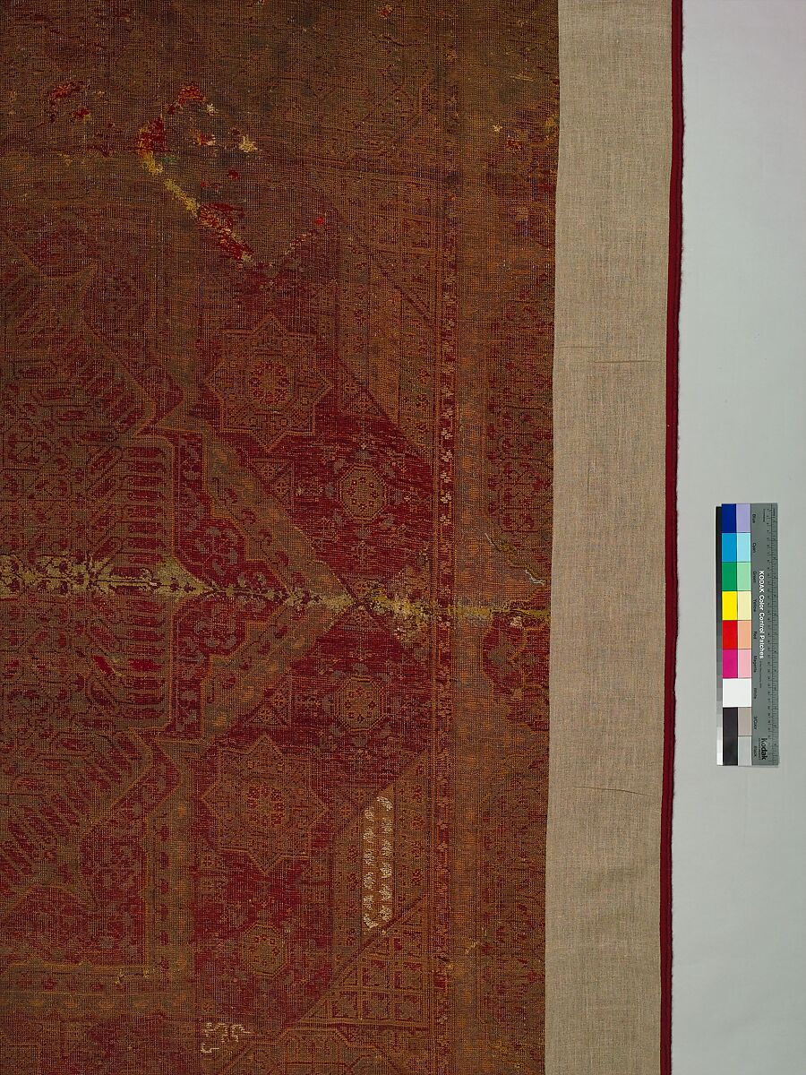Five Medallion Carpet, Wool (warp, weft, and pile); asymmetrically knotted pile