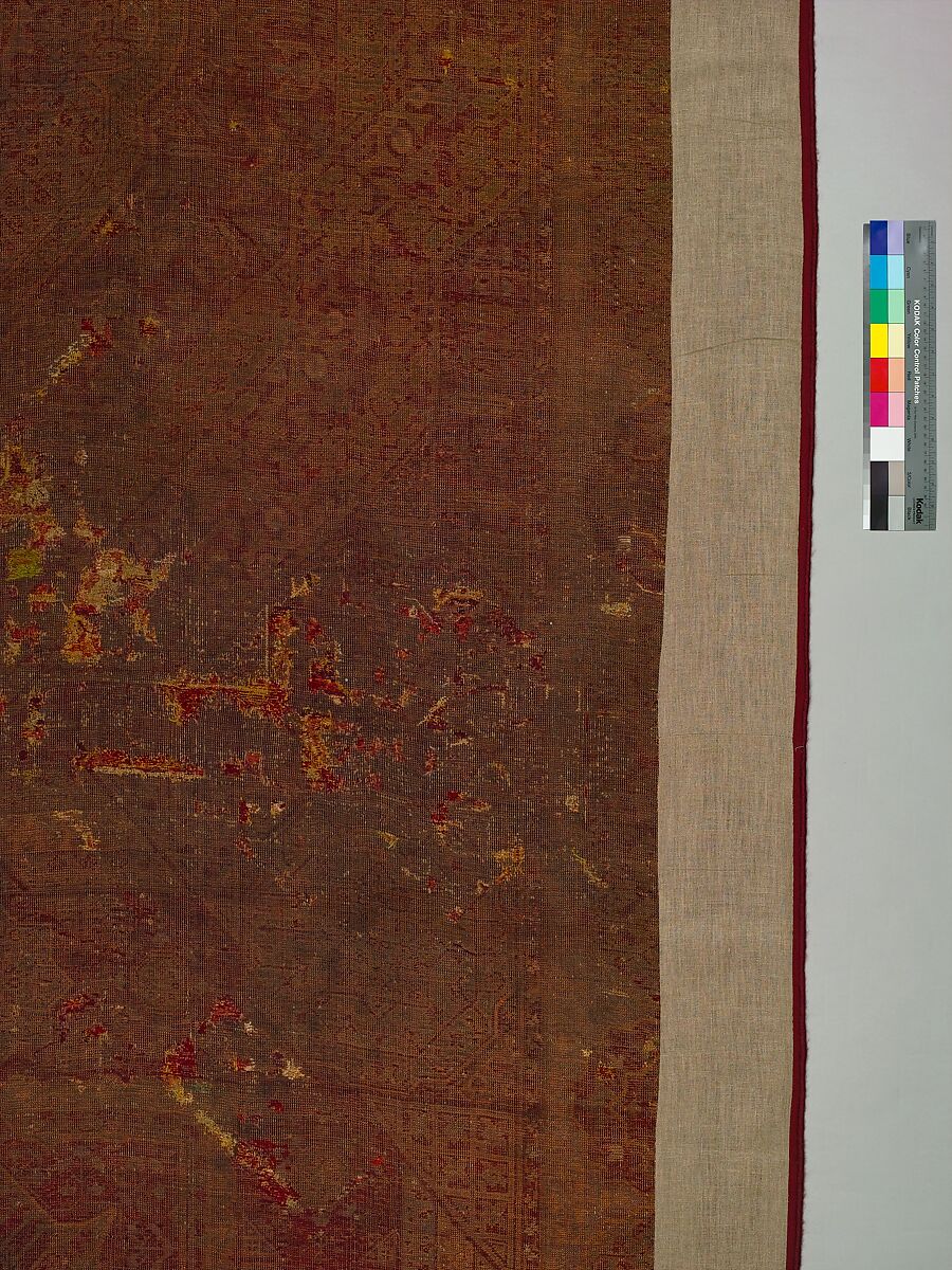 Five Medallion Carpet, Wool (warp, weft, and pile); asymmetrically knotted pile